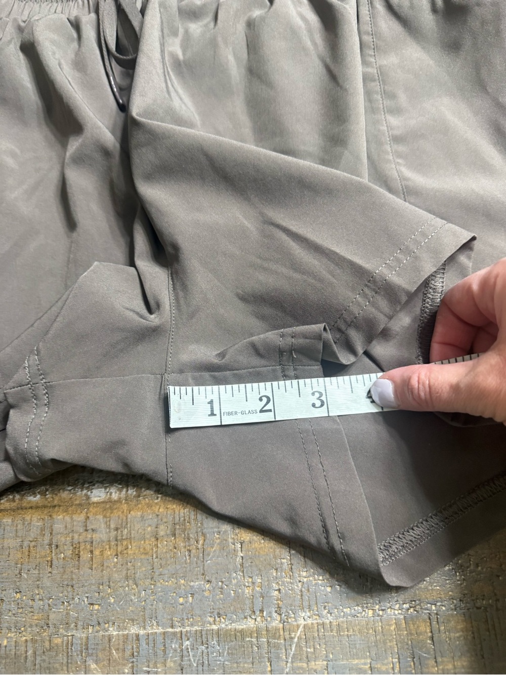 As Revival Gray Drawstring Athletic Shorts With Side Pockets View 5